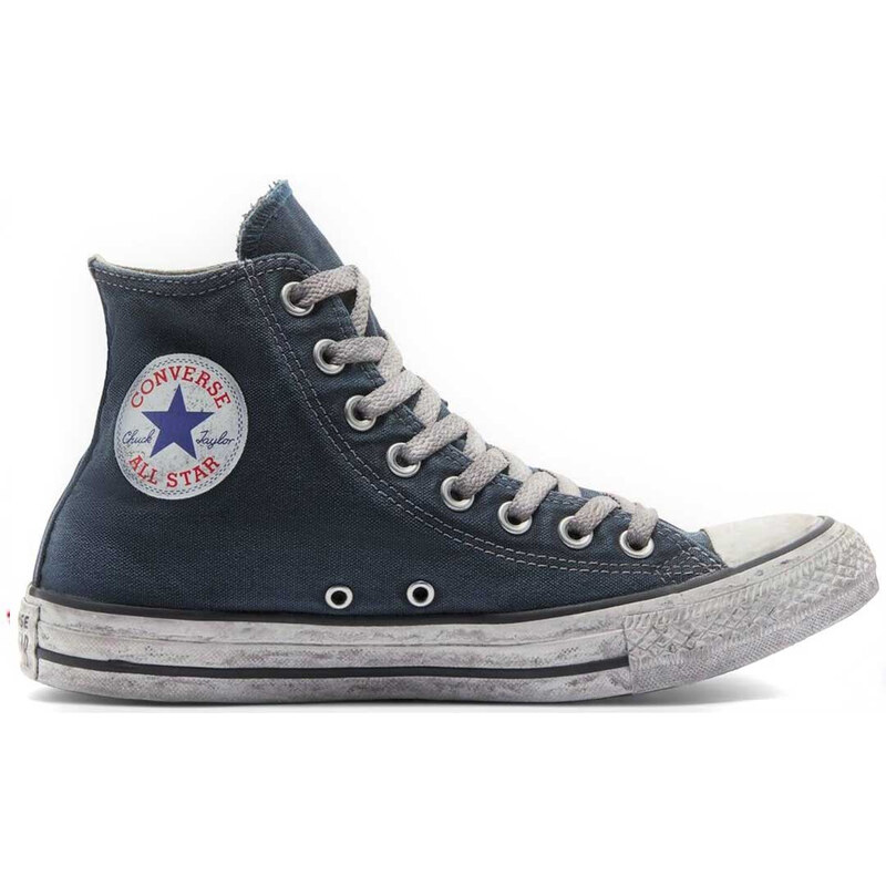 Chuck taylor all star hi limited edition converse sneaker per uomo blu maxi  sport lacci viola - Stileo.it