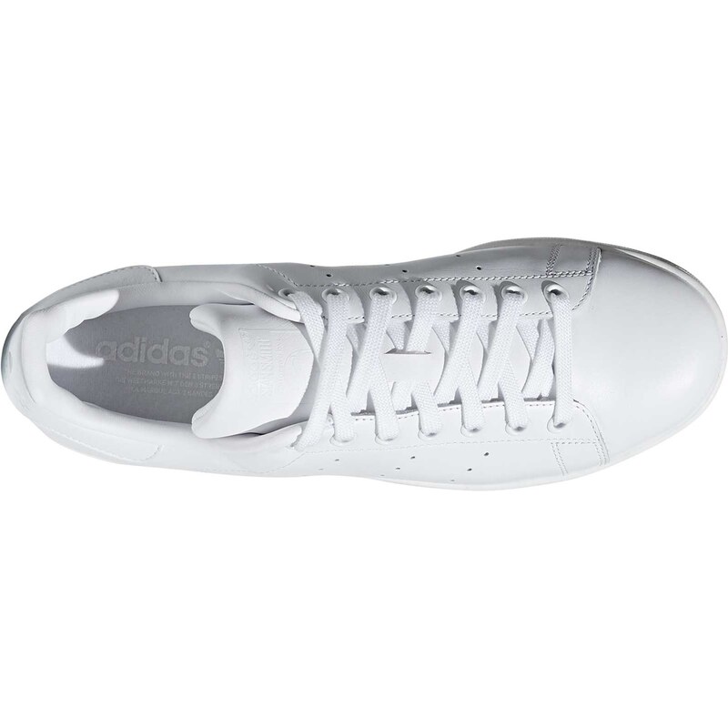 Stan smith total white adidas originals sneaker per uomo bianco maxi sport  lacci grigio - Stileo.it