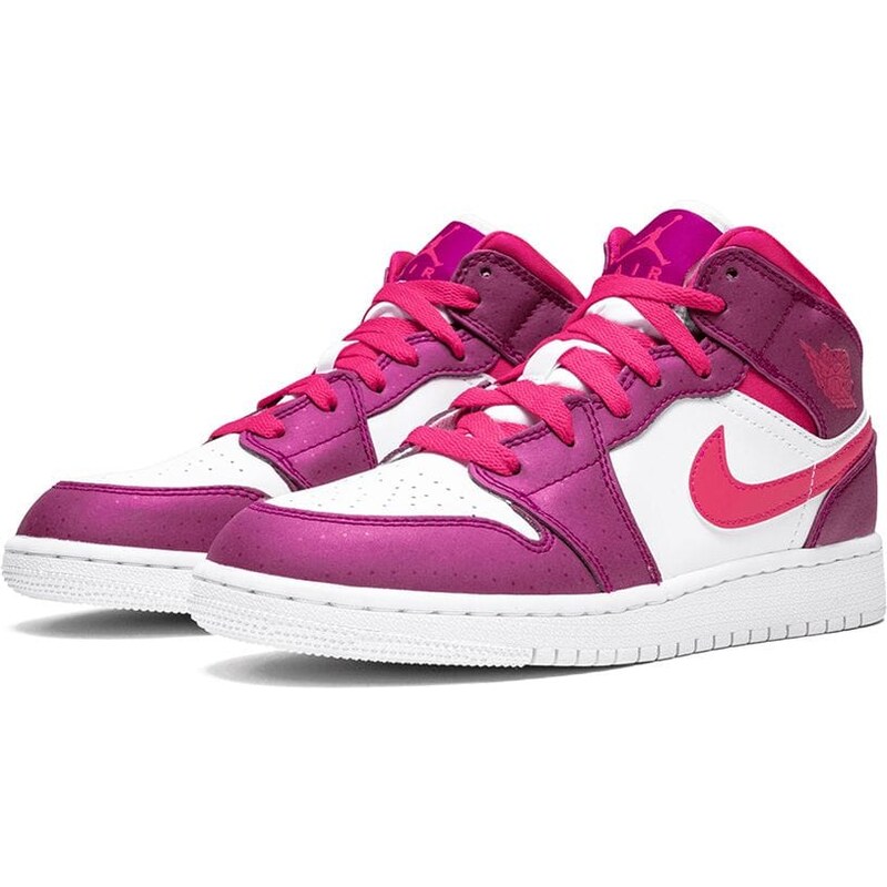 Nike kids sneakers air jordan 1 mid - rosa farfetch lacci rosa - Stileo.it
