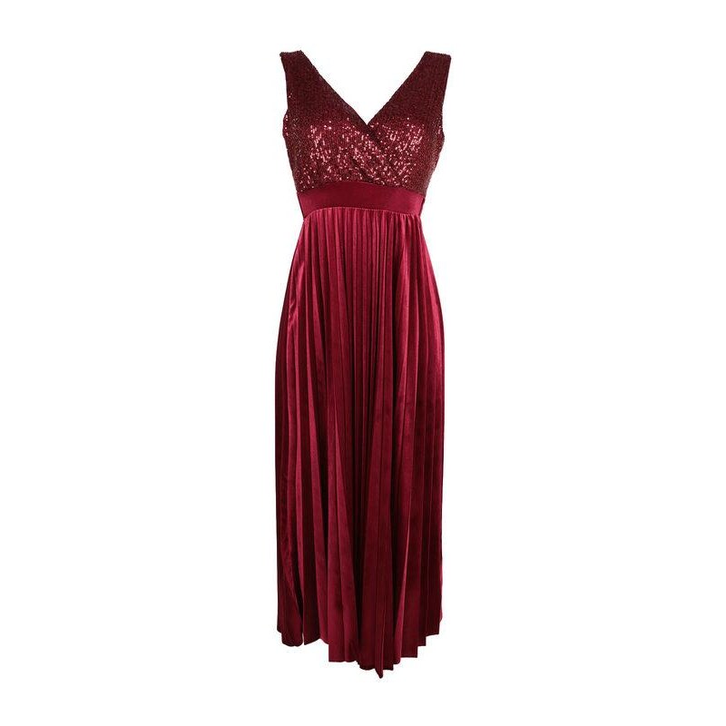 Solada abito lungo plissettato abiti donna rosso mec shopping lunghi rosso  - Stileo.it