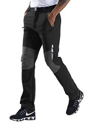CARETOO Pantaloni Uomo Invernali Pantaloni da Lavoro Outdoor Funzionali Softshell Slim Fit Impermeabili Calzoni Traspiranti per Trekking e Sport all'aperto