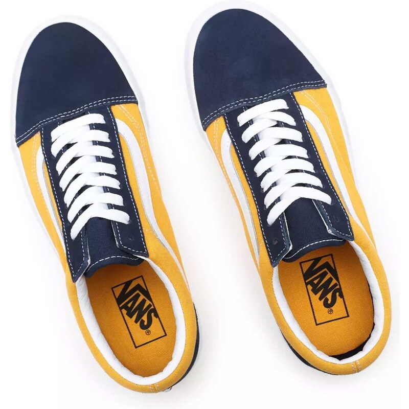 Old skool bi-color vans sneaker per blu, giallo. uomo maxi sport ... كومبس