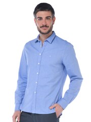 7518K camicia uomo FRED MELLO blue cotton shirt man
